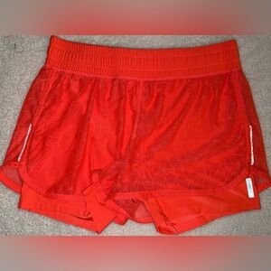 RBX Women's Bright Red Athletic Mesh Shorts